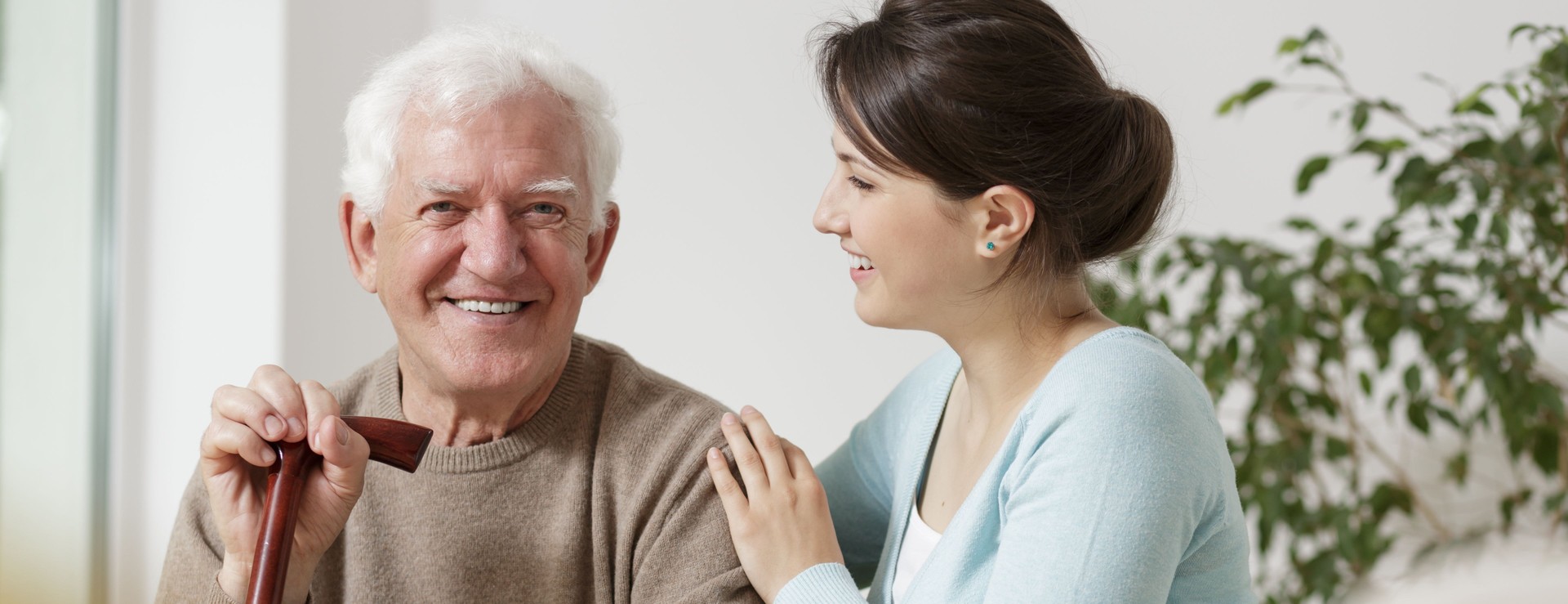Grandfather and granddaughter spending time